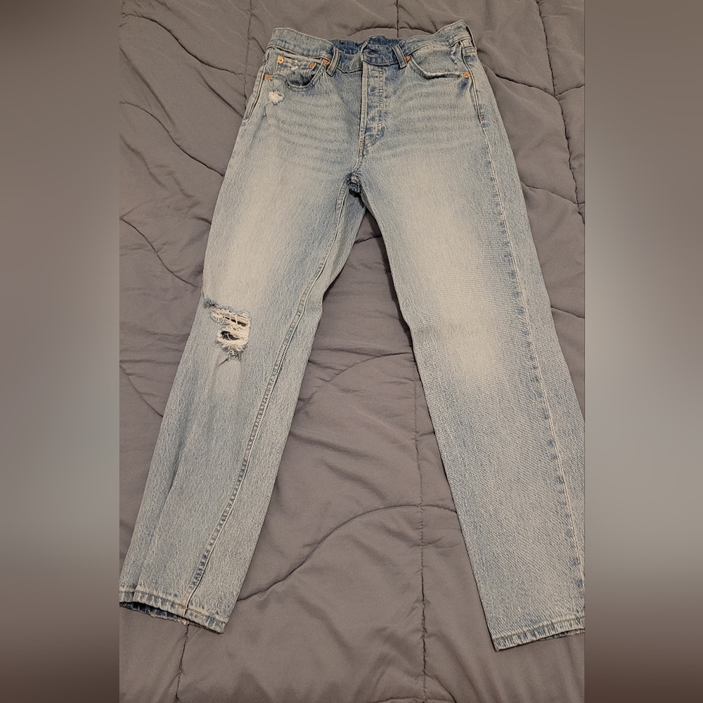 GAP Cheeky Straight High Rise Jeans in Lighy Blue